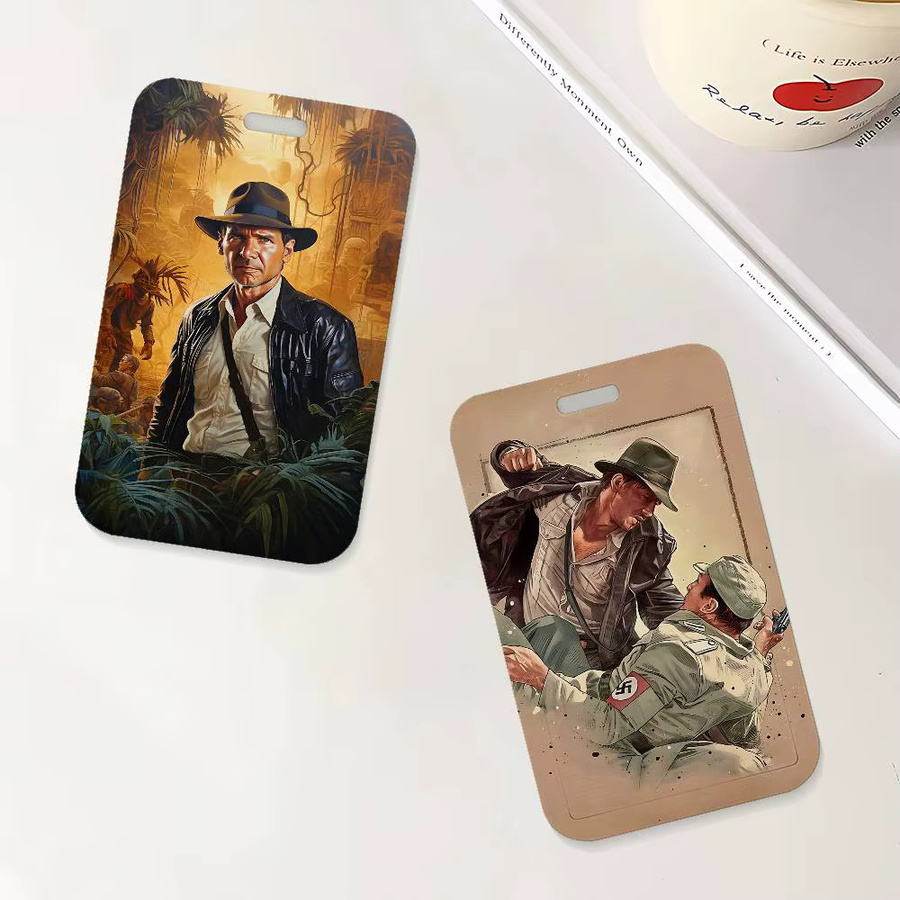 Indiana Jones Ausweishalter mit Umhängeband für Büro und Schule in Multicolour aus Kunststoff - Bild 4
