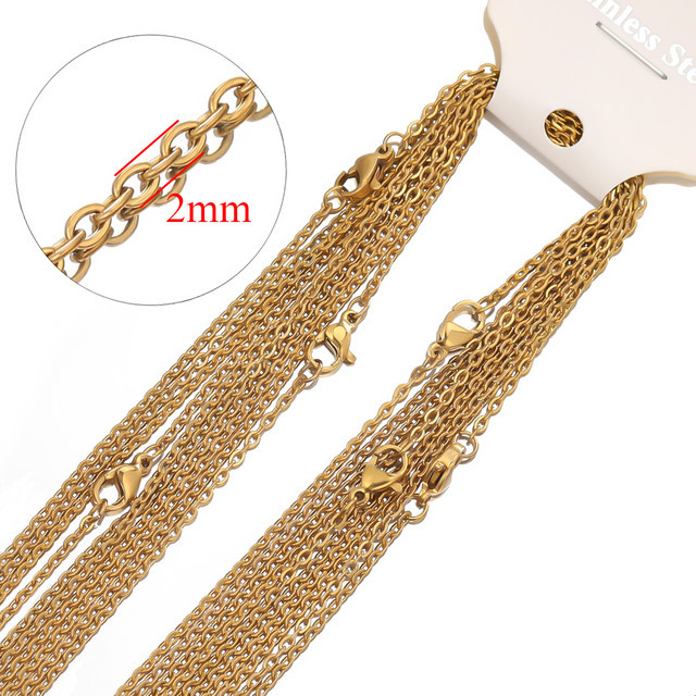 Tmto Halskette Edelstahl, Gold, 45 cm, Unisex - Bild 1