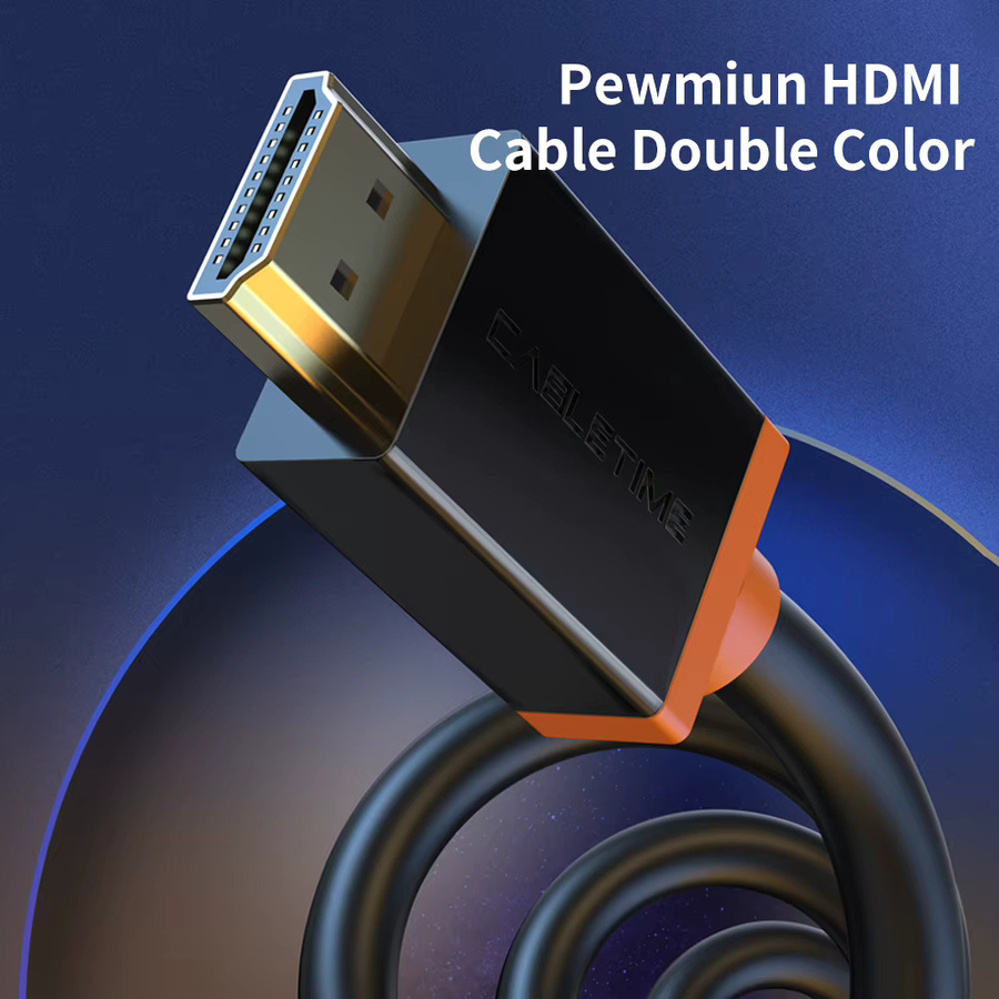 CABLETIME HDMI 2.0 Kabel in Schwarz mit 4K@60Hz Auflösung und 18Gbps für PC, Laptop und Monitor - Bild 2