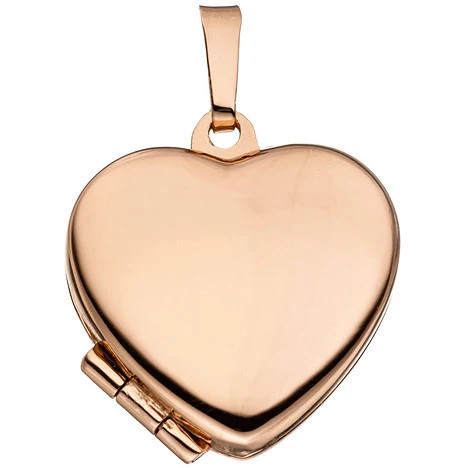 Colfem Medaillon Herz, 925 Silber, Roségold, Anhänger, Unisex - Bild 1