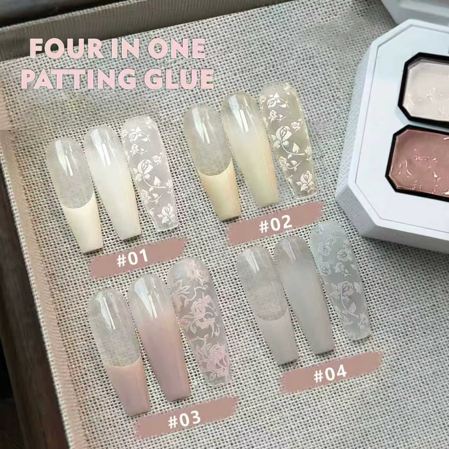 SAUA Gel-Nagellack, 4 Farben Rosa Nude, Glänzend - Bild 3