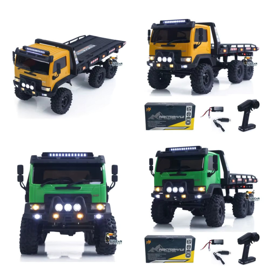 TOUCAN RC HOBBY RC Crawler 6x6 Flachbett-LKW, 1:18, Off-Road-Modell, mit Fahrzeuglicht - Bild 1