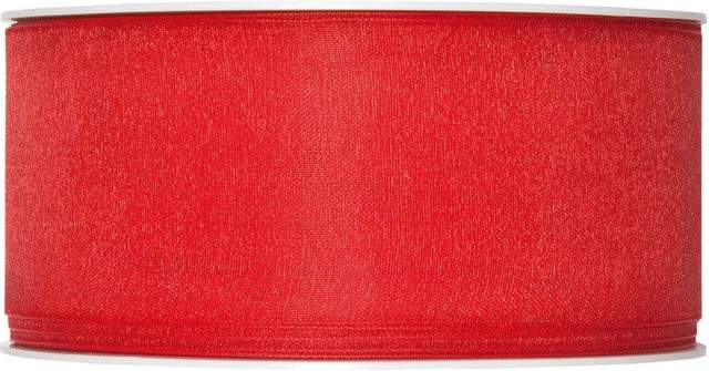 Halbach Organzaband Rot, Breite: 4 cm, Länge: 5 m - Bild 1