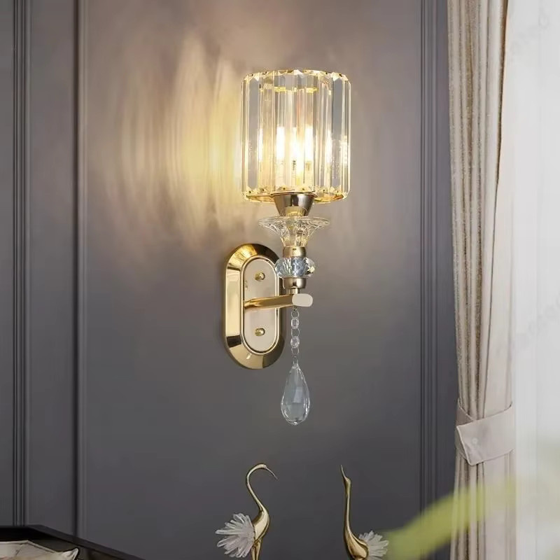 Claeted LED Wandleuchte mit Kristall-Lampenschirm für Wohnzimmer, Schlafzimmer und Badezimmer - Bild 1