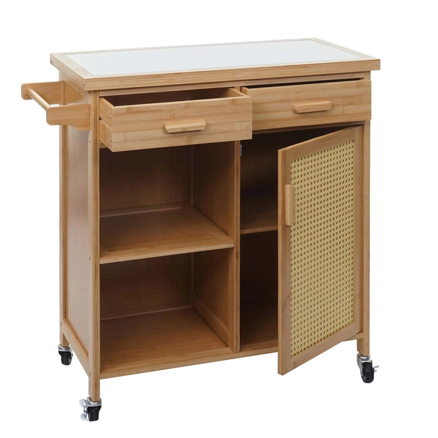 MCW Servierwagen K11 aus Bambus mit Schublade und Rollen, Braun, B/T/H: 84 x 36 x 85 cm - Bild 2