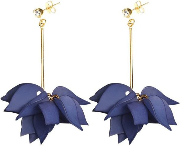 Wucifang Jewelry Ohrringe, Kristall, blau, Damen - Bild 1
