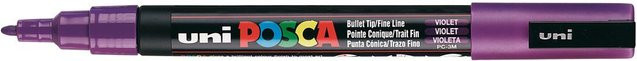 uni POSCA Marker PC-3M Permanent Marker mit Pigmentfarbe in Violett - Bild 2