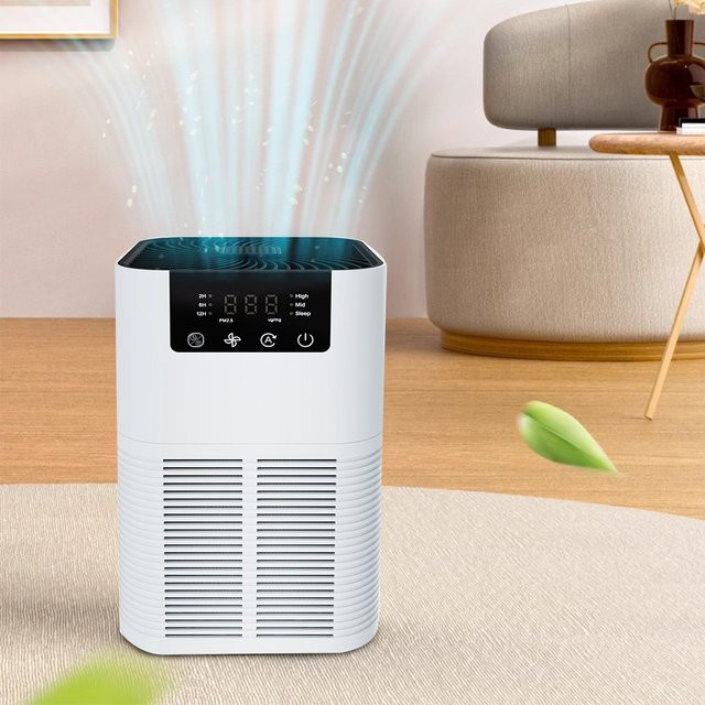 Cooskr Luftreiniger mit HEPA-Filter und Negativ-Ionen-Generator inklusive Aromatherapie in Weiß - Bild 1
