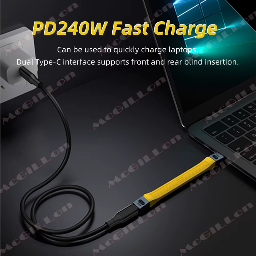 MCGILLON Thunderbolt 5 USB4 V2.0 Typ-C auf USB-C Kabel in Weiß mit 80Gbps, 16K Auflösung und 240W PD Unterstützung, kompatibel mit Thunderbolt 4 - Bild 2
