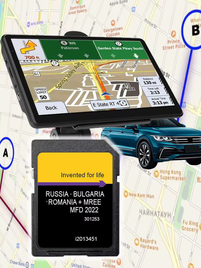 NAVINESA 8 GB SD-Karte für Ford MFD Navigationskarte 2022 Osteuropa für Ford C-Max und Focus in Schwarz - Bild 7