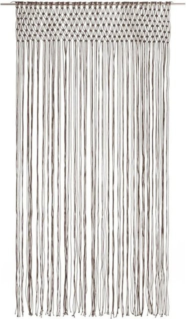 vidaXL Makramee Vorhang Beige aus Baumwolle und Polyester B: 140 cm, H: 240 cm - Bild 1