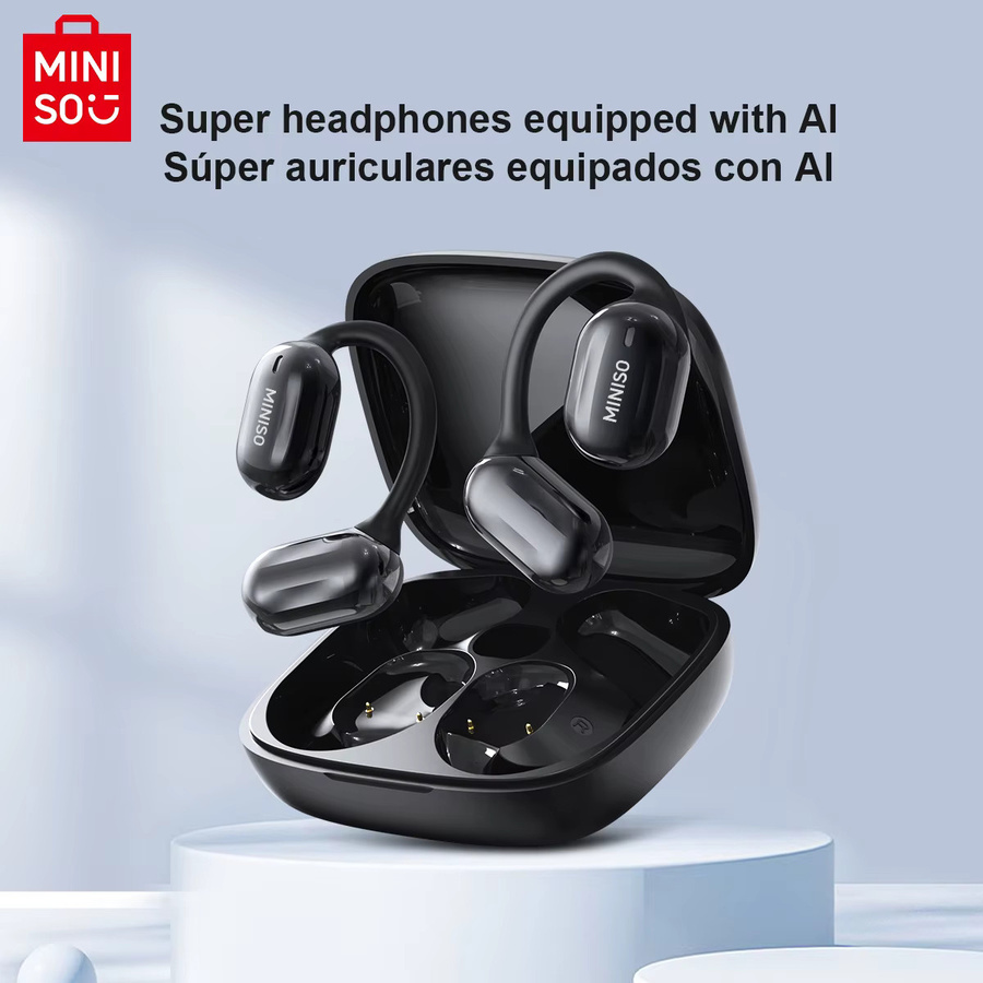 MINISO MS162 Intelligente Bluetooth-Übersetzungsohrhörer In-Ear Chat-Headset Schwarz mit 16-mm-Treibereinheit - Bild 2