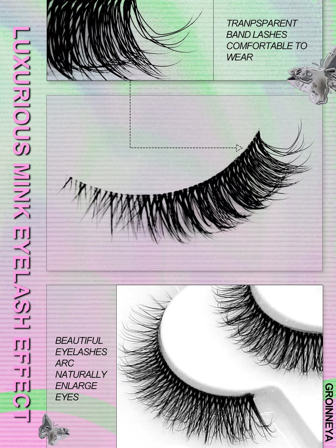 Veltrinay Falsche Wimpern, 3D-Nerzwimpern, Unisex - Bild 3