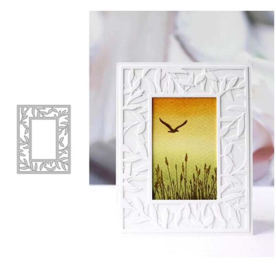 Metall-Schneidewerkzeug Schablone Blätter Herz Baum für DIY Scrapbooking und Papierkarten in Silber - Bild 2