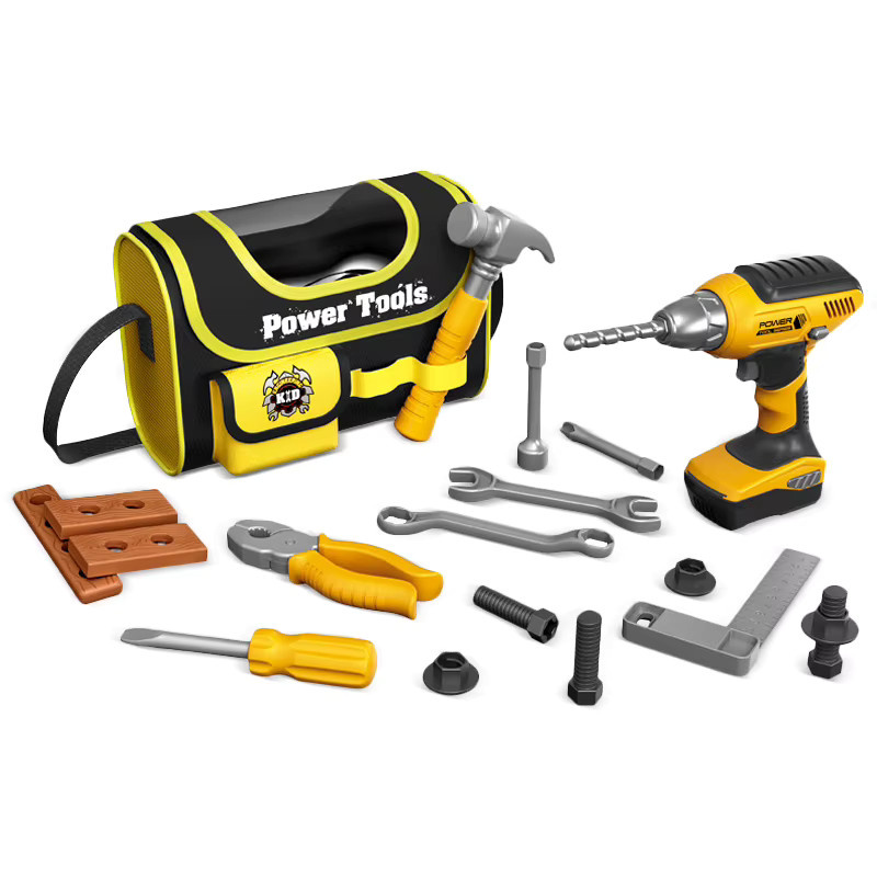 CONUSEA Kinder Toolbox Kit, Reparatur Werkzeuge DIY Spielzeug, Kunststoff - Bild 4
