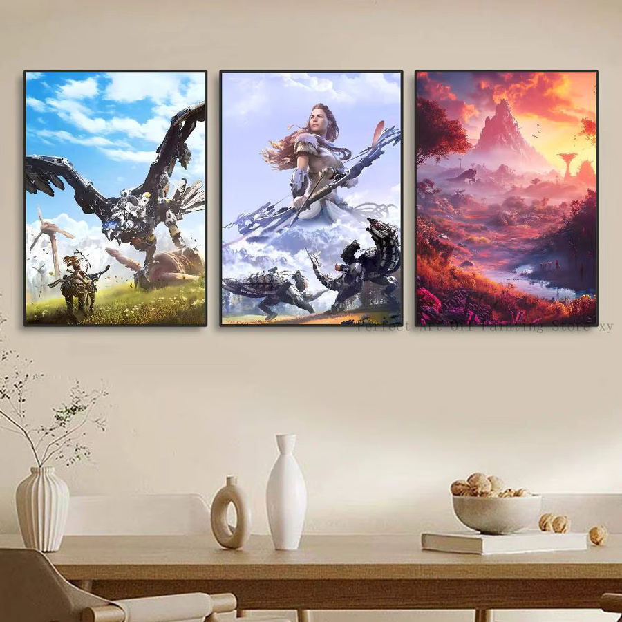 Selbstklebendes und wasserfestes Horizon Zero Dawn D-Dawn Spielplakat von Bilibili in Mehrfarbig, rechteckig - Bild 4