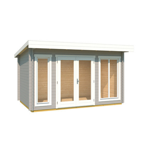 Lasita Maja Gartenhaus Dorset Flachdach Lichtgrau B/H/T: 430 x 233,7 x 320 cm - Bild 3