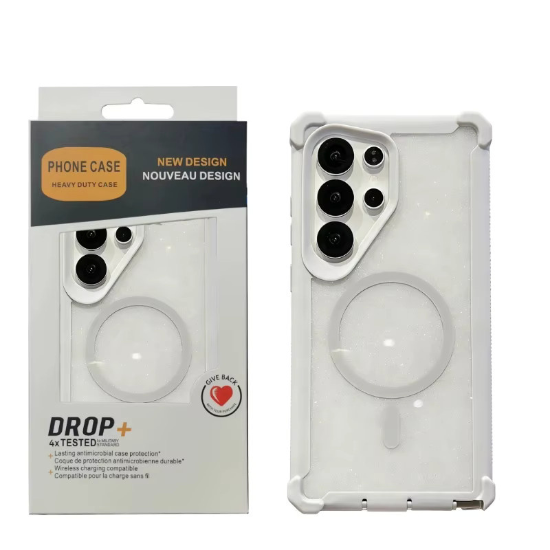 Ott-Box Gradient Laser Armor Airbag MagSafe Schutzhülle für Samsung S26 Ultra, S25 und S24 Plus, transparent multicolor - Bild 1