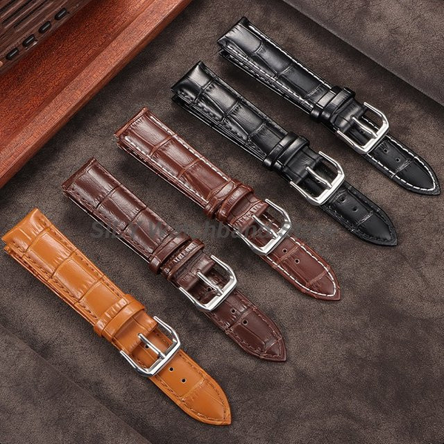 Uhrenarmband Echtleder, Schwarz, Unisex - Bild 1
