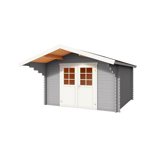 Lasita Holz-Gartenhaus Viljandi 34 mit Satteldach in Grau, B/T/H: 300 x 300 x 245,1 cm - Bild 3