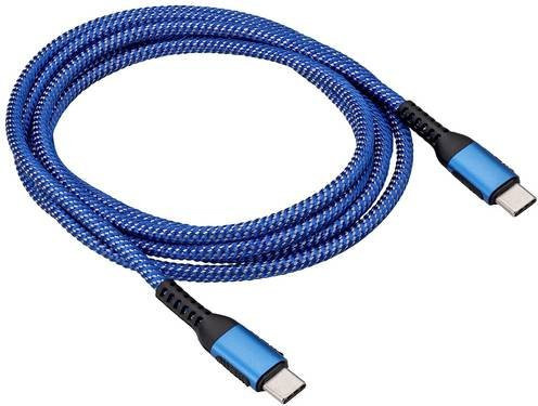 Akyga USB-C Kabel Blau AK-USB-38 Länge: 1,80 m - Bild 1