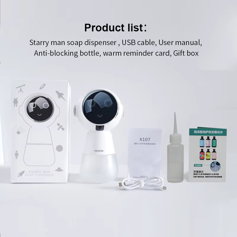 MeeGoo Automatischer Schaumseifenspender mit Infrarot-Sensor, USB-wiederaufladbar, Blau - Bild 4