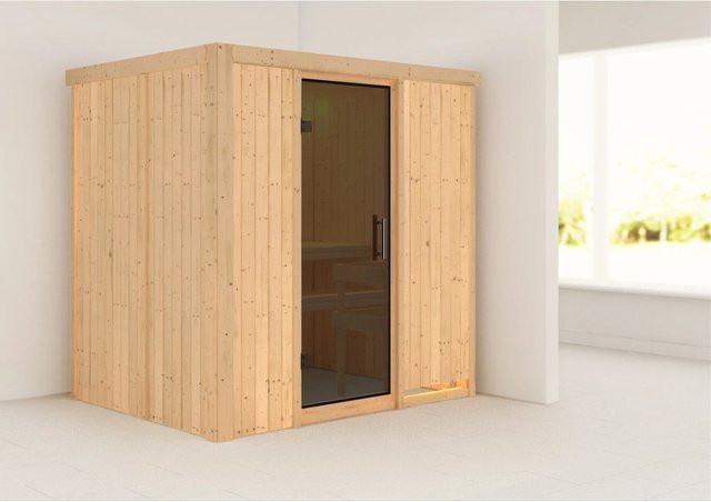 Karibu Sauna Natur in Braun - Bild 1
