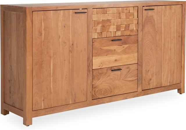 Sideboard HARPER WANA aus Akazie in Braun, Modernes Design mit Soft-Close-Schubladen, B/T/H: 173 x 89 x 42 cm - Bild 1