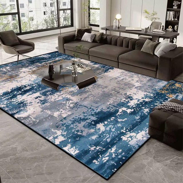 Moderner Flanellteppich JGJG in Kelim-Optik, Waschbar und Rutschfest, B/T: 90 x 60 cm - Bild 1