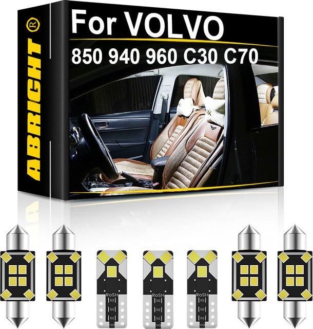 ABRIGHT Auto-Innenraum-LED-Leuchten Canbus für Volvo 850 LS LW 940 944 945 960 964 965 C30 533 C70 542 Limousine Schrägheck Cabrio - Bild 1