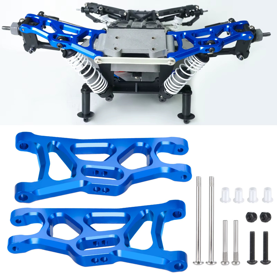TRINOOD Aufhängungsarme, Aluminiumlegierung, Blau, für 1/10 Slash Rustler 4X4 2WD Short RC Course - Bild 3