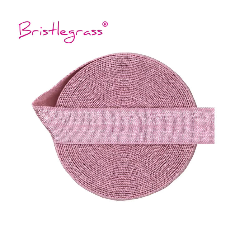BRISTLEGRASS Glänzendes Spandex-Satinband als faltbares Gummiband für Haarbänder und Nähzubehör, Breite: 1,5 cm, Länge: 9,14 m - Bild 2