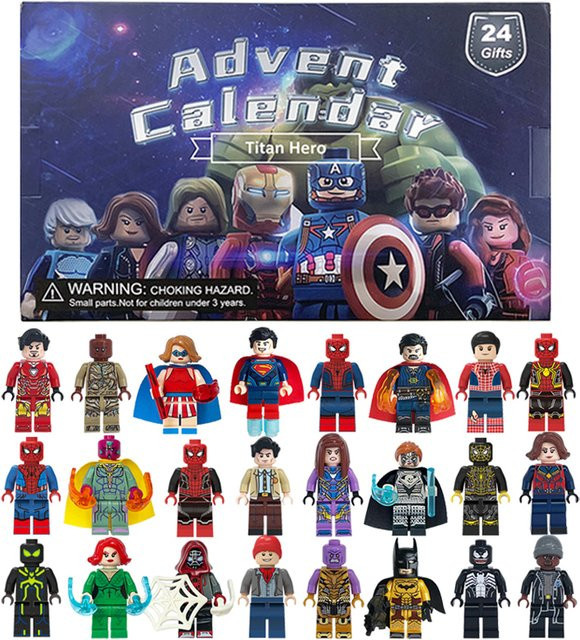 Disney Marvel Advent Kalender, Bausteine Spielzeug, 24-teiliges Set, ab 3 Jahren - Bild 1
