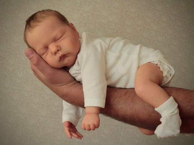NPK Marley Bebe Reborn-Puppe, 19 Zoll, mit Handwurzelhaar, Weicher Körper - Bild 1