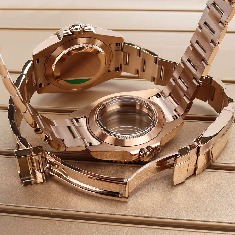 Seiko Uhrengehäuse Armband, Edelstahl, Roségold, 40 mm, Unisex - Bild 2