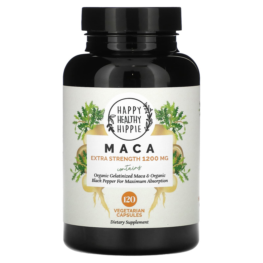 Happy Healthy Hippie Maca, Extra Stärke, 120 Gemüsekapseln - Bild 2