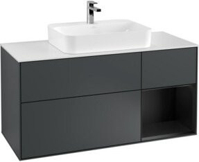 V&B Waschtischunterschrank Finion in matt blau lackiert, Breite: 120 cm, Tiefe: 50,1 cm, Höhe: 50,1 cm - Bild 1