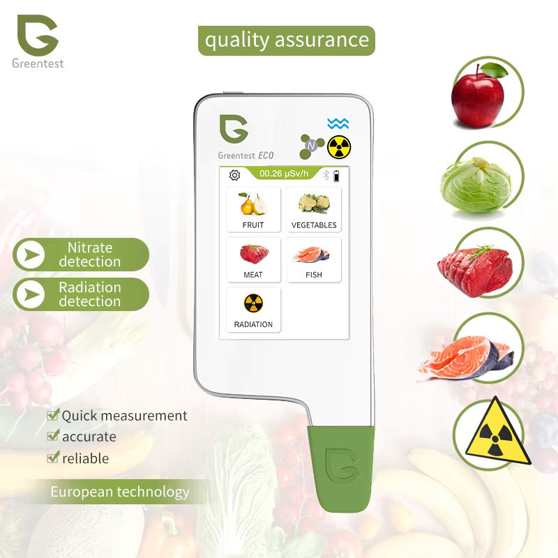 Greentest ECO 4FT Umweltstrahlungsdetektor Tragbarer Nitrat-Tester für Obst, Gemüse und Fleisch in Weiß - Bild 2