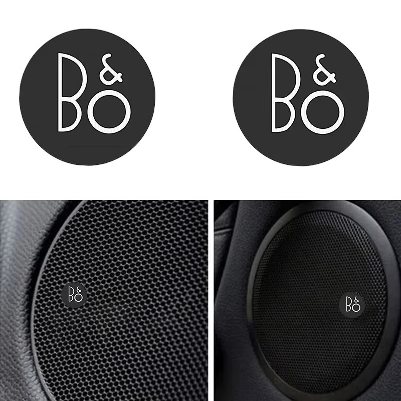 B&O Bangolufsen Auto Hi-Fi Lautsprecher Stereo Emblem Aufkleber aus Aluminium Styling Zubehör in 2/4/8 Stück Sets - Bild 4