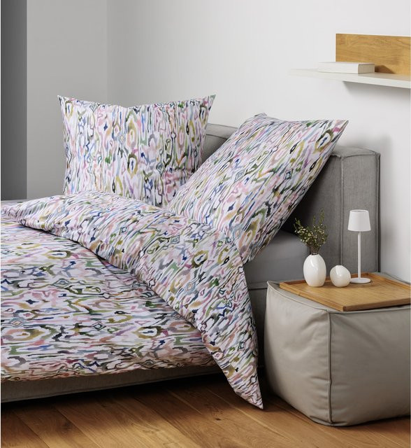 Janine Baumwoll Bettwäsche Modern Art S in Multicolour mit Mako-Satin, Bettbezug 135 x 200 cm und Kissenbezug 80 x 80 cm - Bild 2