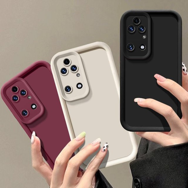 Luxus Softcover für Huawei P50, P50 Pro 5G und P50e in Schwarz mit mattem Candy-Finish und Anti-Fall-Schutz - Bild 1