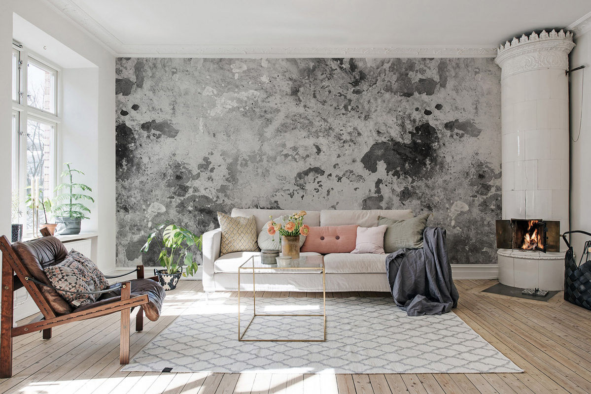 Rebel Walls Mural Fragments Wandtattoo Abstract in Grau und Charcoal - Bild 2