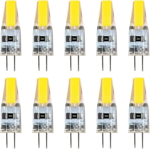 SUNMEIYI G4 LED COB Mini Glühbirnen Set, 10 Stück, dimmbar, 6W, transparent - Bild 1