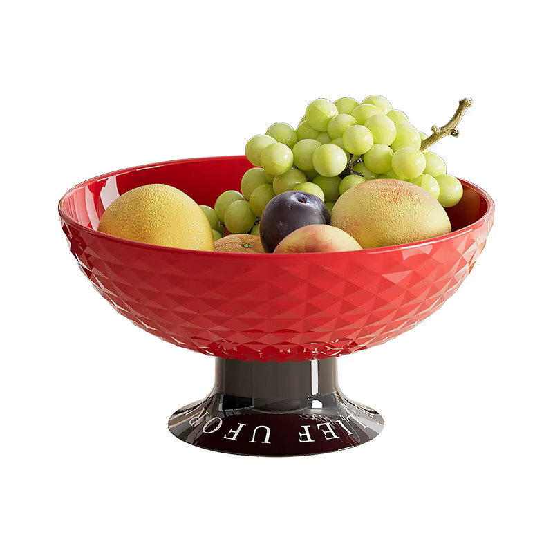 UFORU Obstschale aus Keramik in Rot und Braun als luxuriöse Snack-Aufbewahrung und Dekoration für Wohnzimmer und Küche - Bild 7