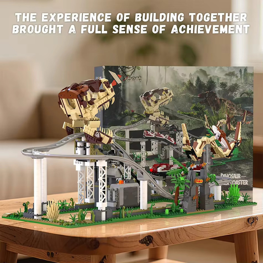 Forange Dino Coaster MOC Set, Dinosaurier, 1291 Teile, ab 8 Jahren - Bild 1