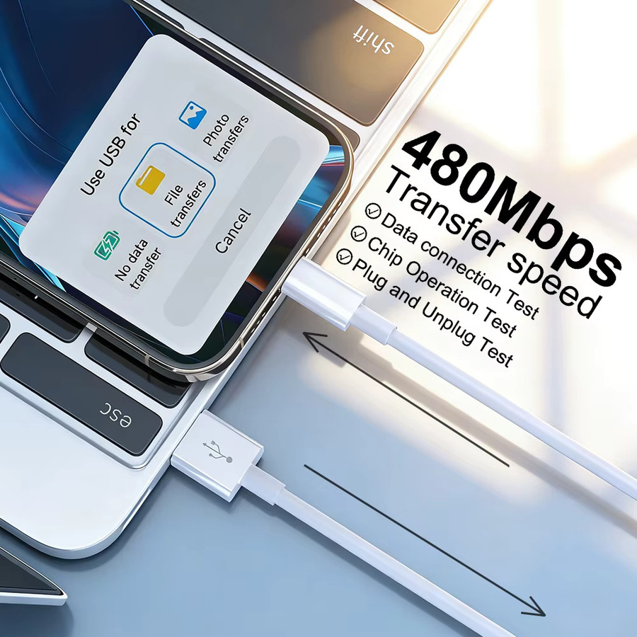 LAIHONEN USB-A auf Lightning Ladekabel MFi-zertifiziert, weiß, kompatibel mit iOS iPhone 14 13 12 11 X - Bild 3
