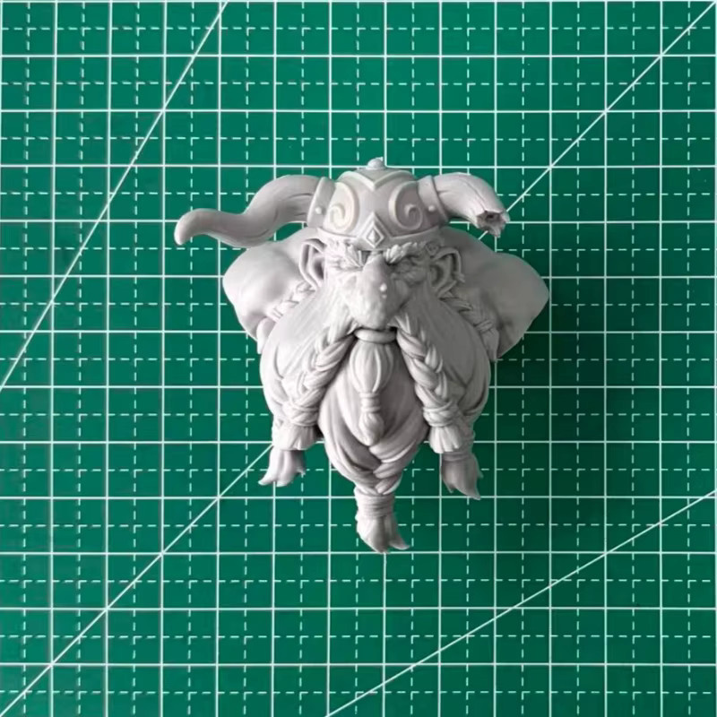JIJIE Fantasy Gehörnter Zwergenkrieger, Büstenmodellbausatz, 60-mm-Maßstab, unbemalt - Bild 4