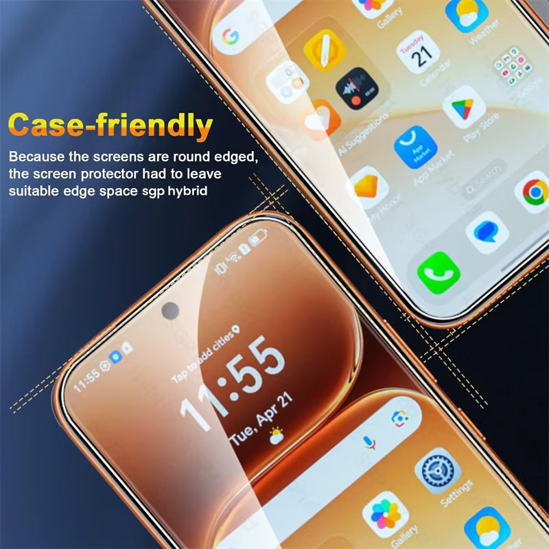 Honer 5er-Pack Kristallklares Hartglas-Displayschutzglas für Honor 600 Pro 5G, Transparent - Bild 3