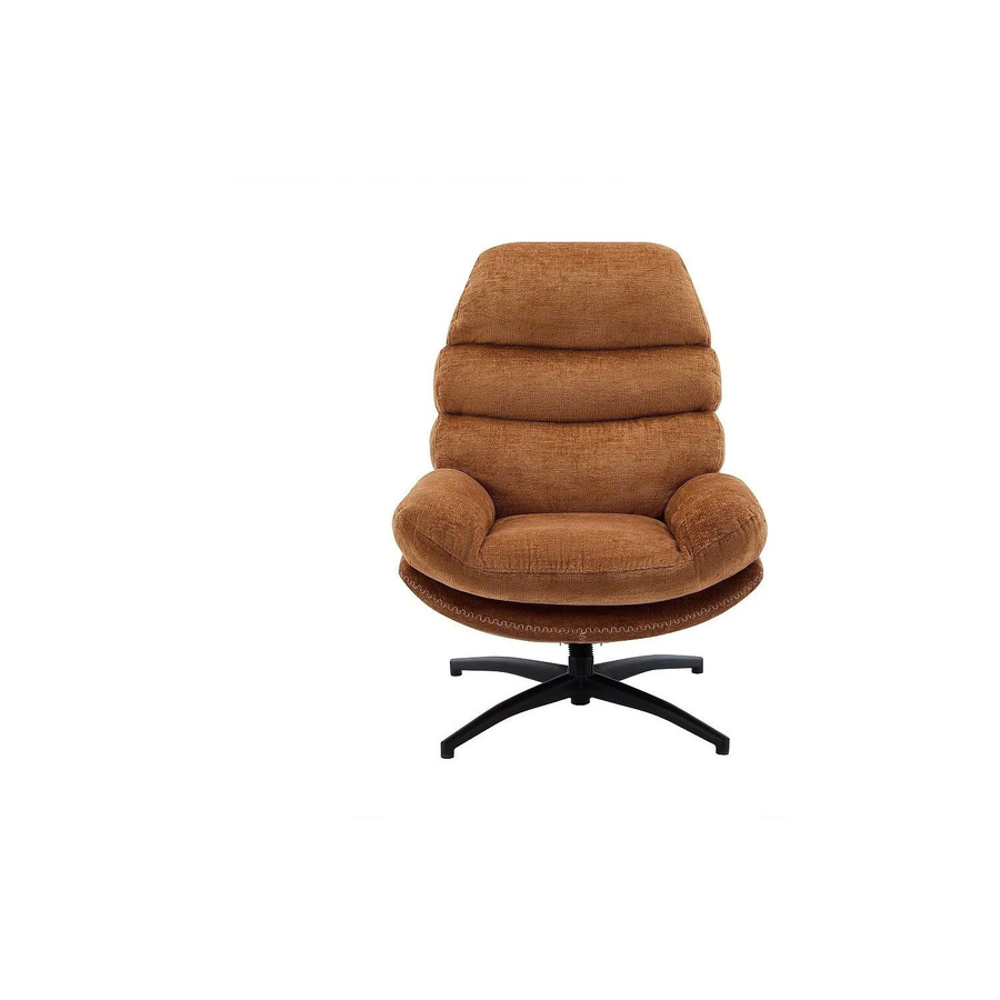 Vente-unique Sessel Lizuta mit gerader Rückenlehne in Terracotta aus Stoff, Höhe: 78 cm - Bild 2