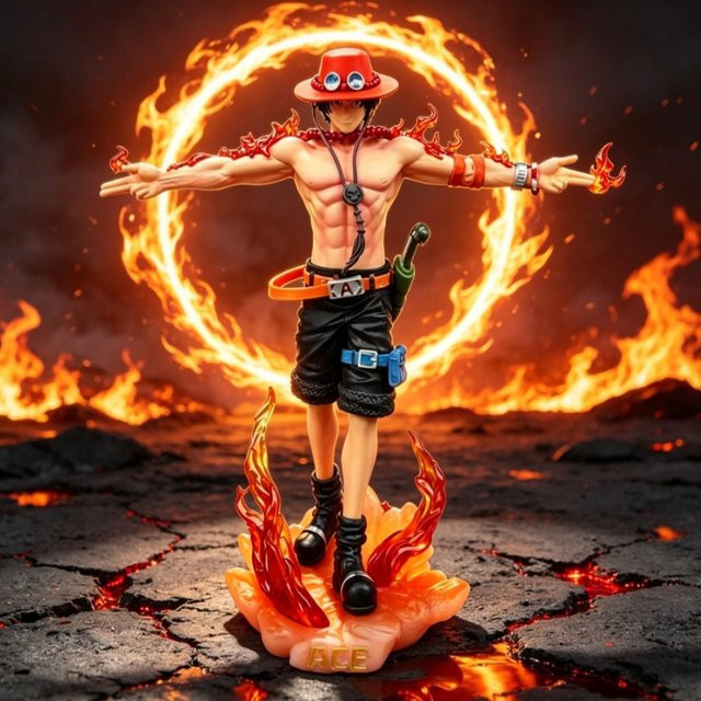 Bandai One Piece Flame Ace Figur, Einzelfigur, 27cm, Bunt / Mehrfarbig - Bild 1